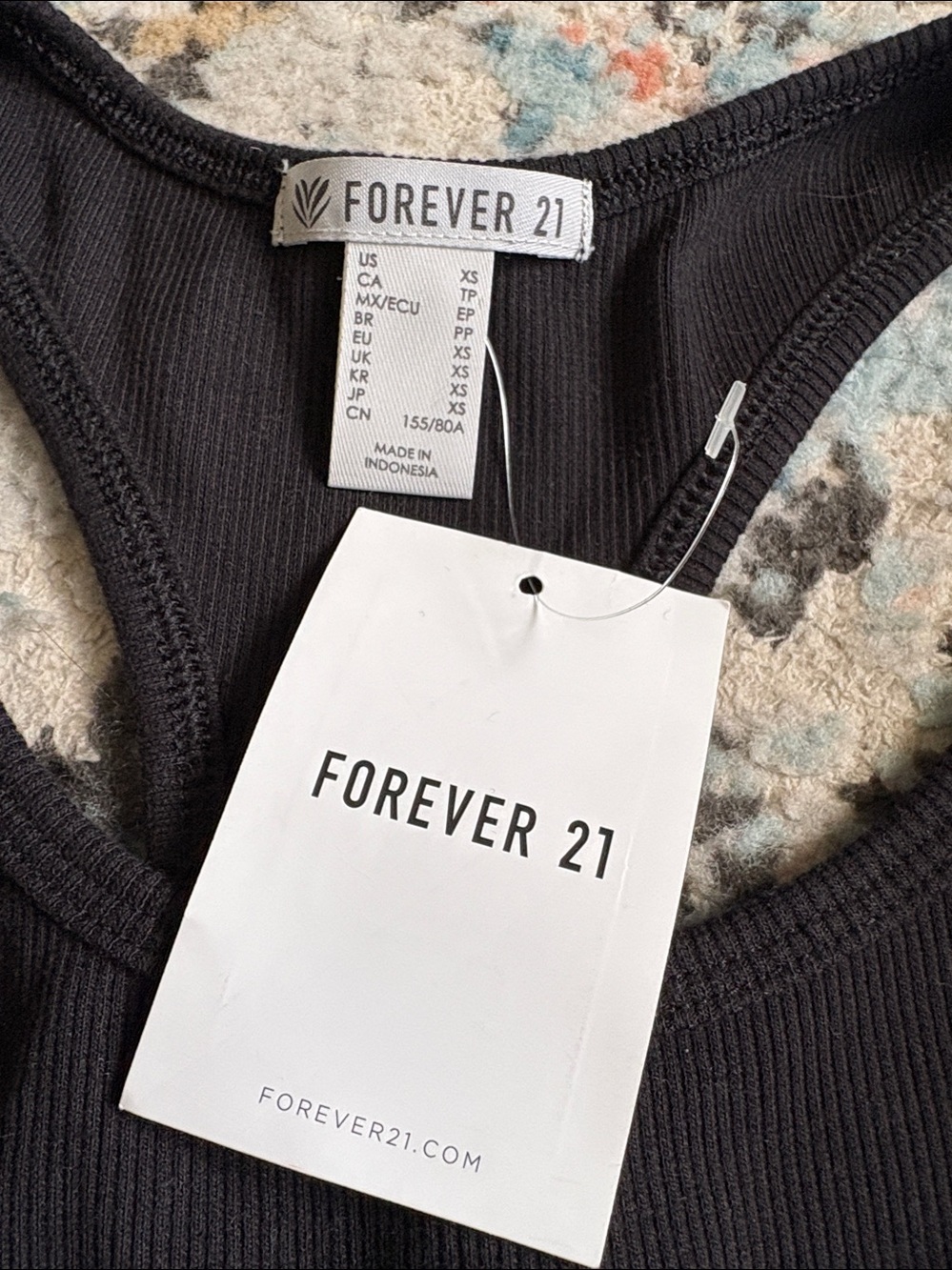 Forever 21 Black Ribbed Racerback Tank - Picture 3 of 4